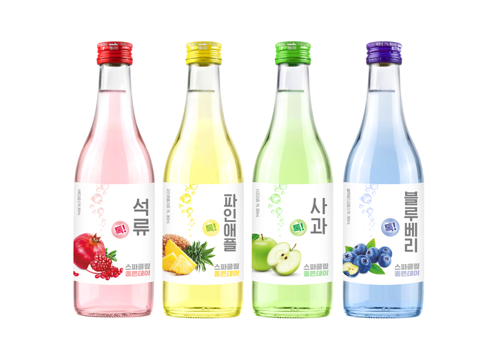 무학이 리뉴얼 출시한 과일탄산주 '좋은데이 톡시리즈' 
