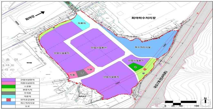대대일반산업단지 조성사업 계획 지형 도면. 울산시 제공
