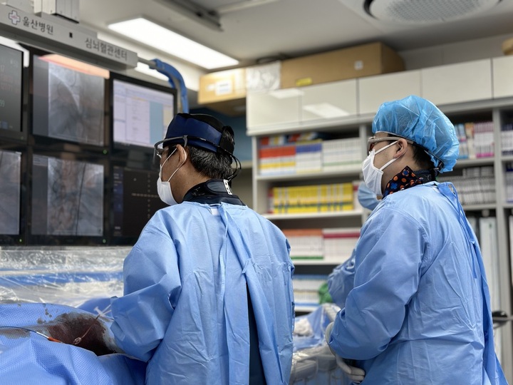 만성폐색병변(CTO·Chronic Total Obstruction)시술 시연회 모습.
