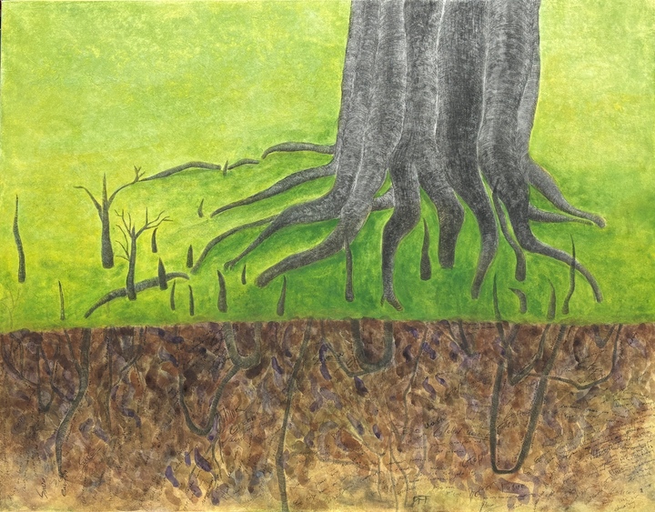 김하진_보이는 것_130×80cm_장지에 채색 혼합_2024
