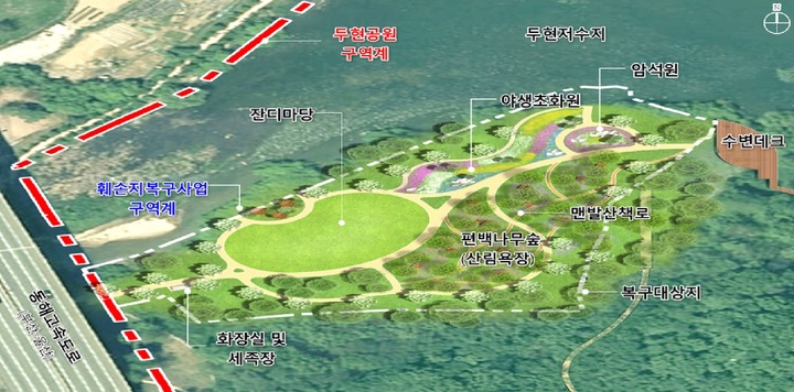 울주군이 추진하는 태화강변 공공주택지구 개발제한구역 훼손지 복구사업 계획도. 울주군 제공