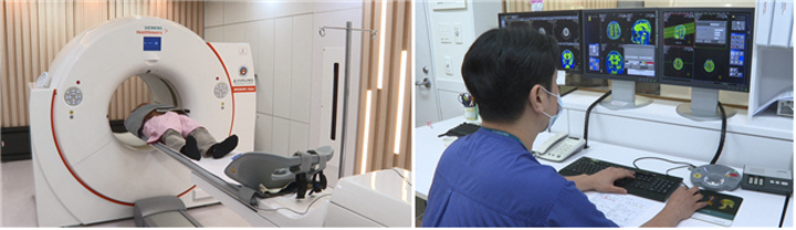 울산대학교병원 PET-CT 촬영 모습 .