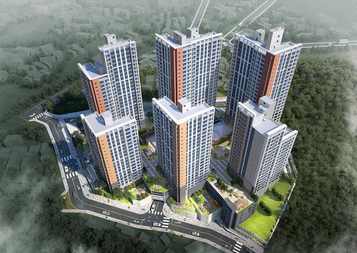 부산 범천2 1BL 서면서한이다음 단지 조감도.