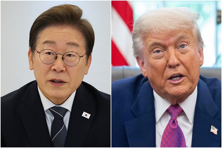 이재명 대통령(왼쪽)과 트럼프 미국 대통령. 