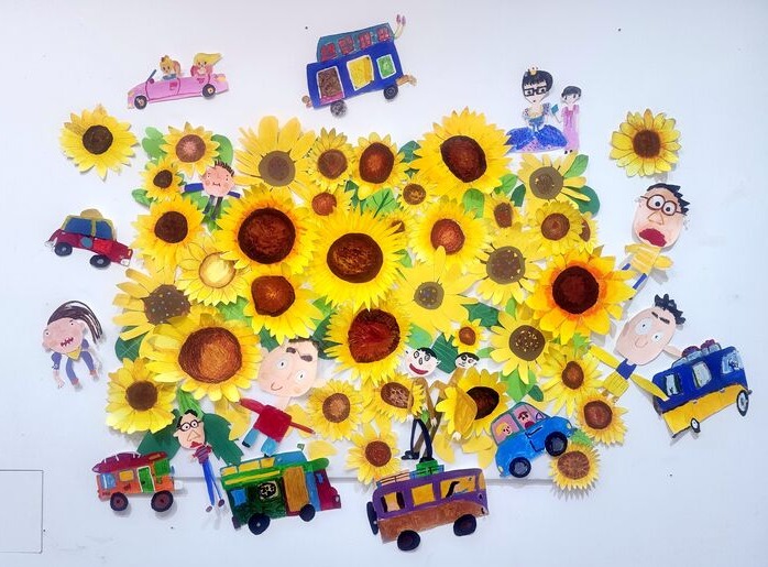 단체작 '해바라기'.