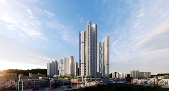 울산 남구 야음동 일원에 520세대 규모로 조성되는 '울산 호수공원 에일린의 뜰' 조감도.