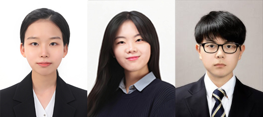 왼쪽부터 UNIST 생명과학과 박기은, 안소영, 이원효 대학원생