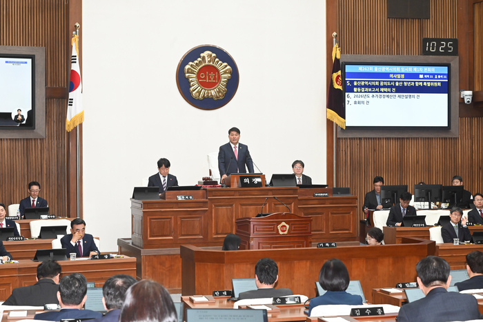 6·3 지방선거 광역의회 선거에 출마할 예비 주자들의 윤곽이 드러나고 있다. 사진은 임시회의가 열리고 있는 울산시의회.