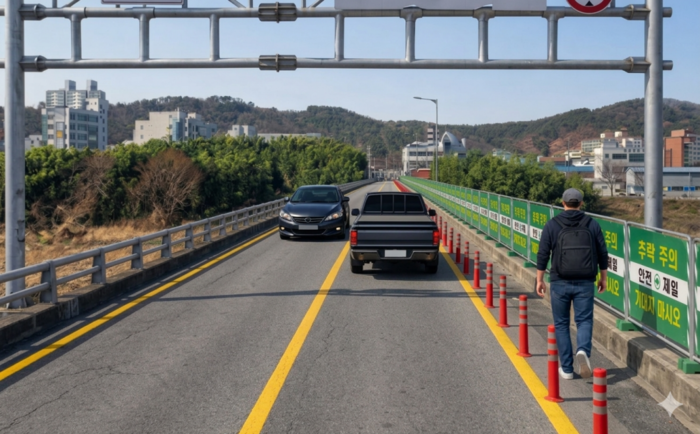 삼호교 임시통행로 조감도. 중구 제공