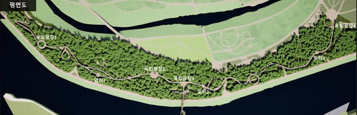 공중대숲길 평면도. 울산시 제공