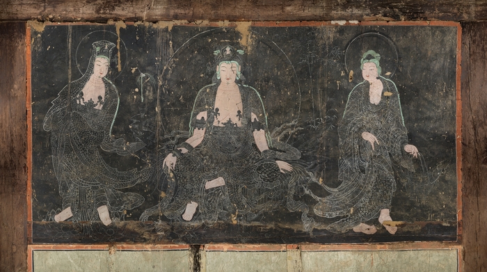 신흥사 ‘삼관음보살벽화’ .