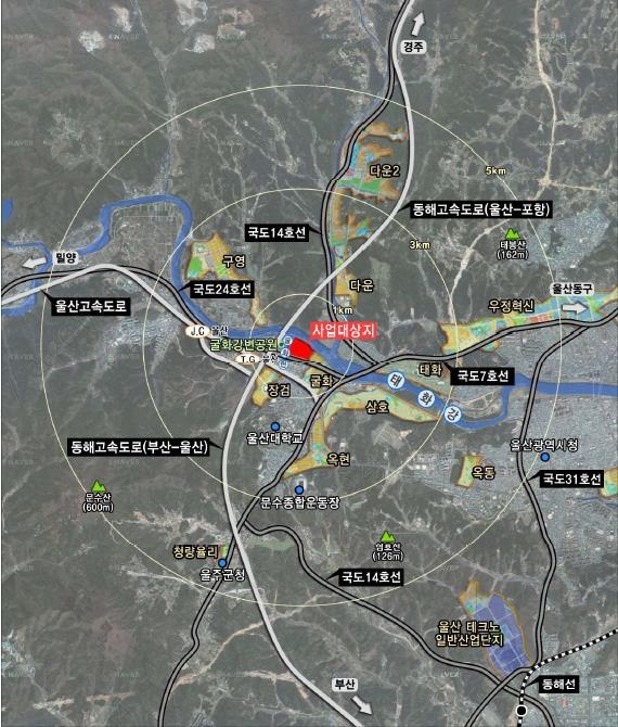 LH 울산태화강변지구 근린생활시설용지 위치도. LH 부산울산지역본부 제공