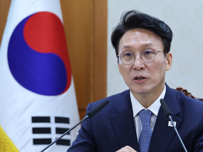 김민석 국무총리가 20일 오전 서울 종로구 정부서울청사에서 열린 제2차 공명선거 관계장관회의에서 발언하고 있다. 연합뉴스