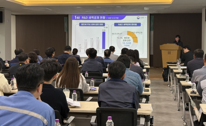 부산국세청의 기업지원제도 현장 설명회 진행 모습. 부산국세청 제공