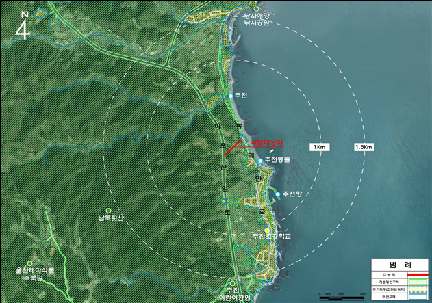 동해안로~미포산업로 연결도로 사업 위치도.동구 제공