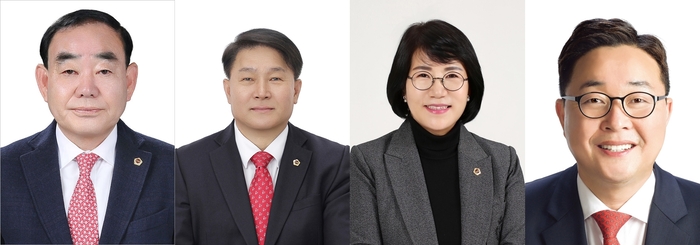 울산시의회 의장 후보로 거론되고 있는 김기환, 이성룡, 이영해, 권태호 의원.