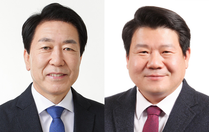 제9대 동구의회 이수영(왼쪽) 전반기 의장, 강동효 전반기 부의장. 동구의회 제공