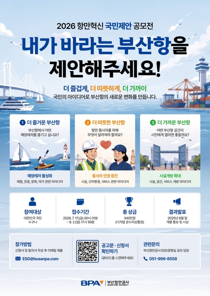 2026 항만혁신 국민제안 공모전 포스터.-BPA 제공