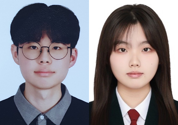 (왼쪽부터)중고등부 장원조영민(운문·진해고 3), 이예승(산문·호계고 2). 본인 제공