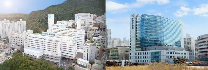 부산백병원과 해운대백병원 전경.-부산백병원 제공