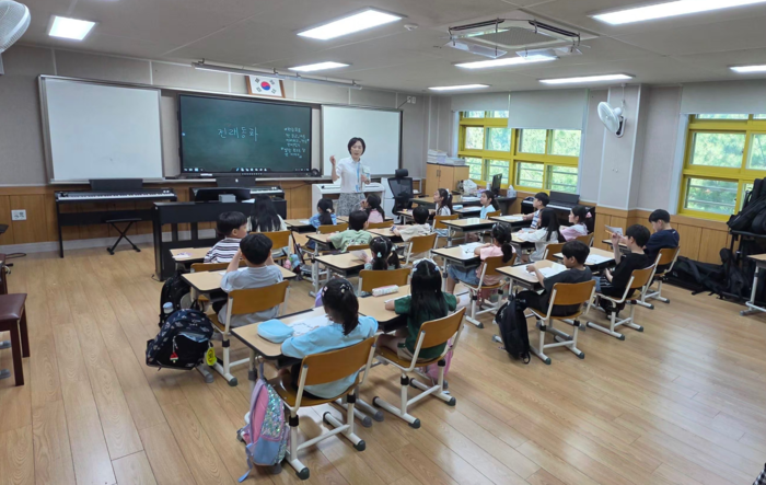화봉초 학생들이 올해 상반기 방과후학교 역사탐구 프로그램에 참여하고 있다. 울산교육청 제공
