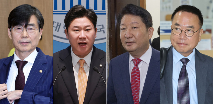 (왼쪽부터)조경태·진종오·권영진·서범수 의원.
