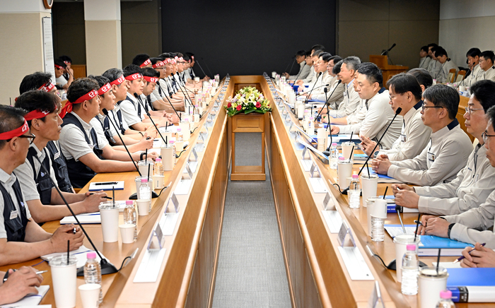 올해 현대자동차 노사 상견례 현장. 울산매일 포토뱅크