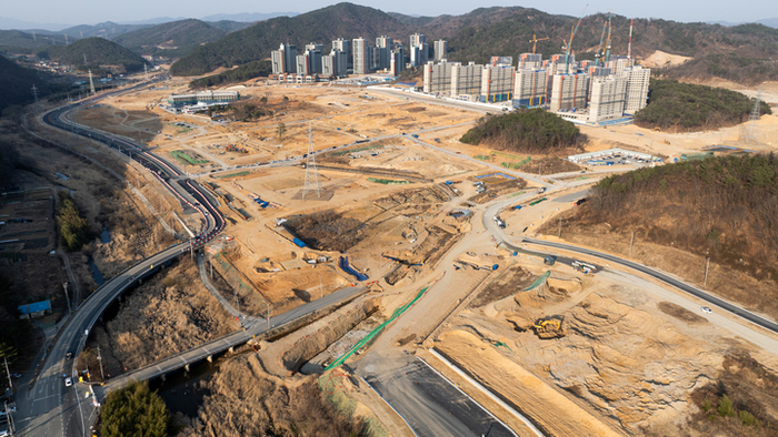 울산다운2 공공주택지구 공사현장 전경. 울산매일 포토뱅크