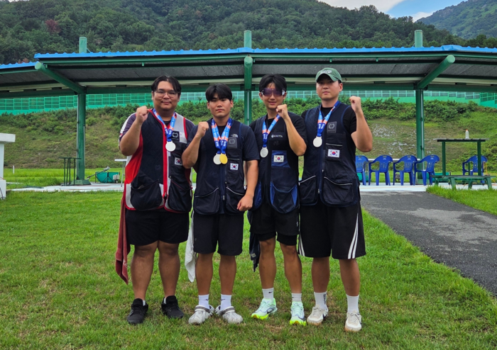 울산 북구청 사격팀이 제8회 창원시장배 전국사격대회에서 메달 4개를 획득했다. 북구 제공