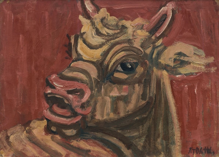 황소, 1950년대, 26.5×36.7cm, 종이에 유화 물감, 국립현대미술관 소장