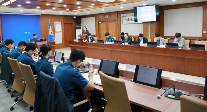 울산경찰청 불법 성인 PC방 단속 관련 회의 모습. 울산경찰청 제공