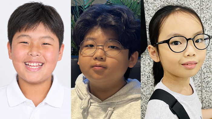 (왼쪽부터)최우수상 언양초 정준엽, 우수상 성동초 김민준·성안초 이하윤.