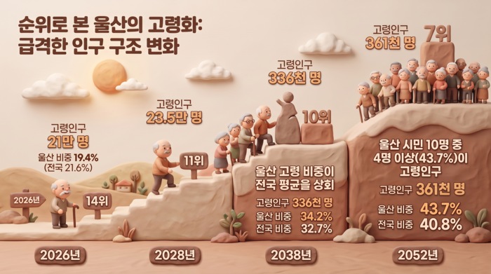 순위로 본 울산 고령화