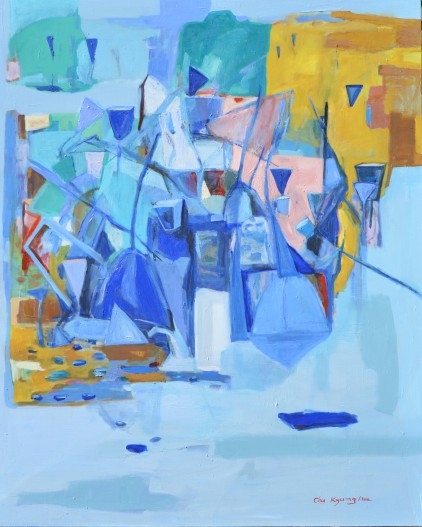 추경희작 Blue Lotus_162.2x130.3_Oil on canvas