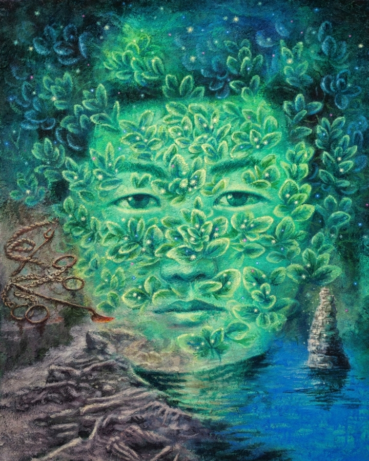 윤은숙작 이관술_누리에 깃 162x130cm 혼합재료, Acryilc on canvas 2025