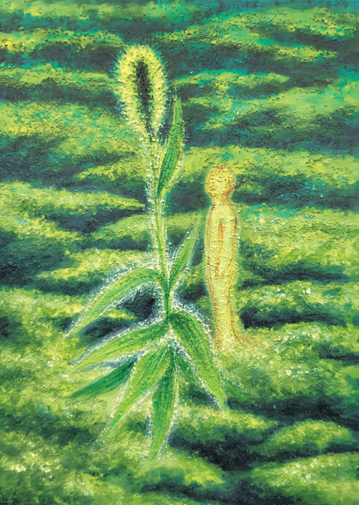 윤은숙작 빛으로 이어지다 Acryilc on canvas 혼합재료 33.4X24.2_2026