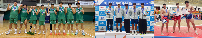 울산대 소속 선수들이 제107회 전국체전에서 은메달3개와 동메달 3개를 획득했다. 울산대 제공