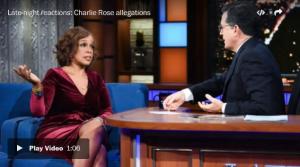 [Video] Gayle King 'winced' at Stephen Colbert's Charlie Rose jokes but sat for an interview anyway