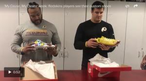 [Video] Redskins get custom cleats for Thursday's Cowboys game as part of NFL charity initiative