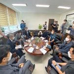 민주당 윤건영·윤영찬·한병도·무소속 민형배 의원, 양산경찰서 항의방문